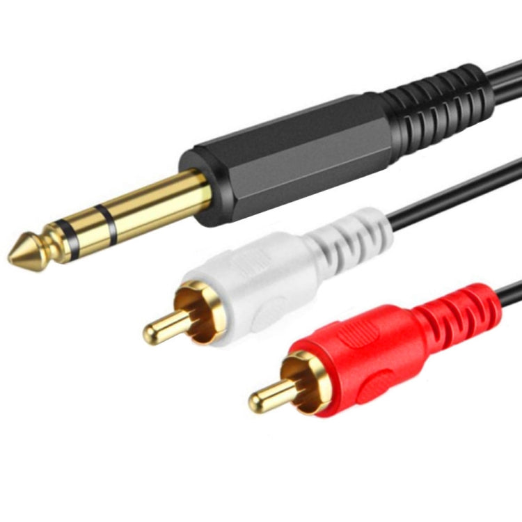 JUNSUNMAY Spina stereo TRS maschio da 6,35 mm a 2 connettori per cavo audio maschio RCA Phono, 0.2m, 1.5m JUNSUNMAY Spina stereo TRS maschio da 6,35 mm a 2 connettori per cavo audio maschio RCA Phono, 0.2m, 1.5m
